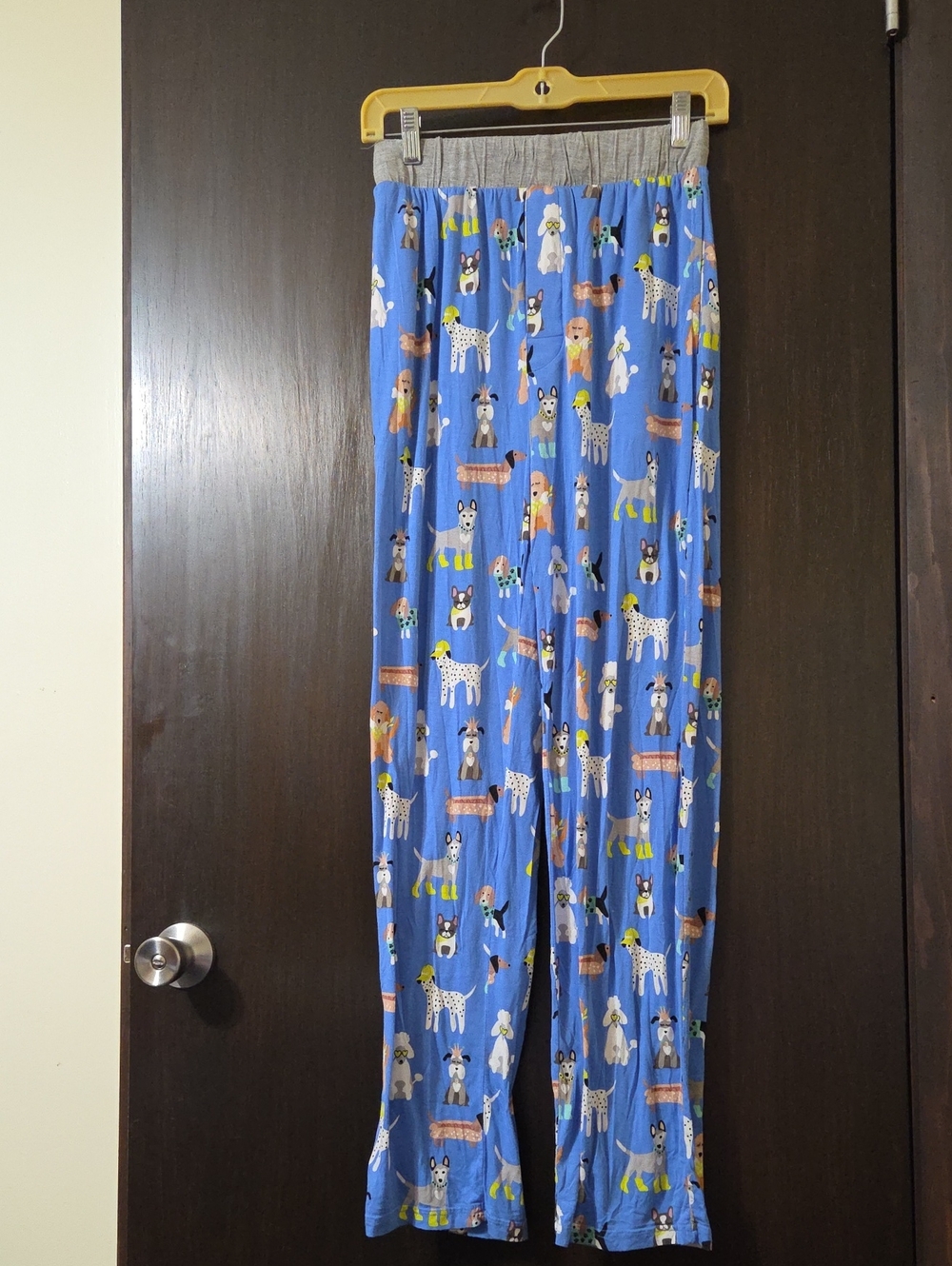No brand name Ladies pajama pants blue with dogs Medium
